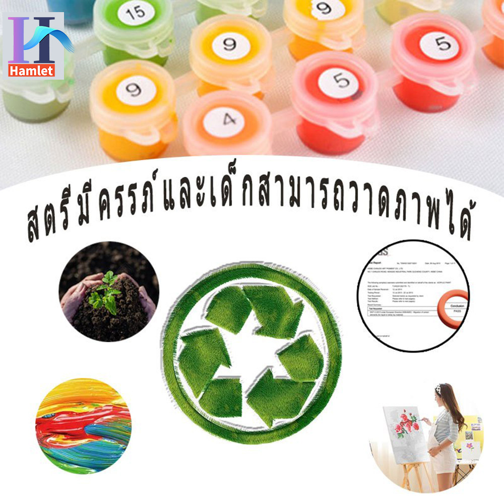 Hamlet40x50ซม.ระบายสีตามตัวเลข,ติดตั้งกรอบเรียบร้อยแล้ว,ภาพระบายสีตามหมายเลข,ของตกแต่งบ้าน,ภาพวาดสีน้ำมันคลาสสิกเรื่อง - รูปที่ 6