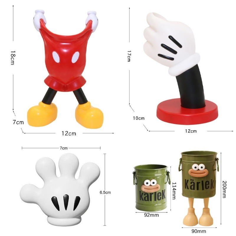 การ์ตูนมิกกี้แจกันดอกไม้ ที่วางแปรงแต่งหน้า น่ารักจังที่ใส่ปากกา องประดับแจกันบ ้เรซิน ของตกแต่งบ้าน - รูปที่ 7