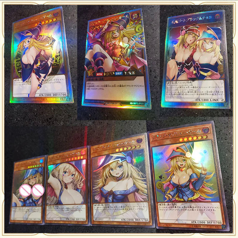 Anime Yu-Gi-Oh DIY ACG Boys Toys Collectible Cards Christmas Birthday Gifts Board Game Black Magician Girl Contests Game
