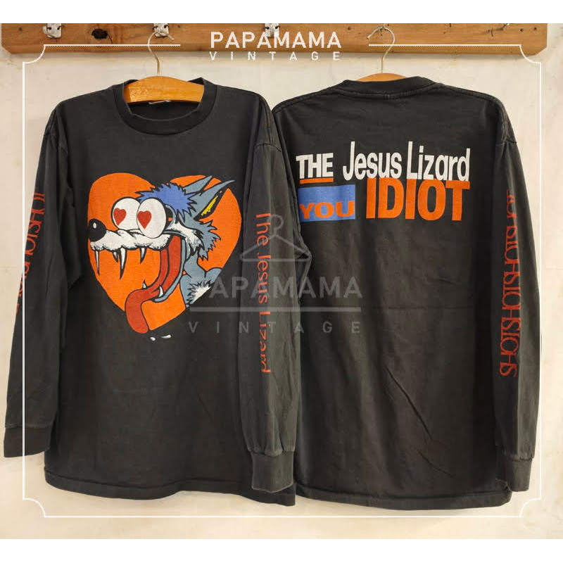 The Jesus Lizard  YOU IDIOT Bio Washed long sleeve เสื้อวินเทจ เสื้อทัวร์ วงร๊อค papamama vintage shirt
