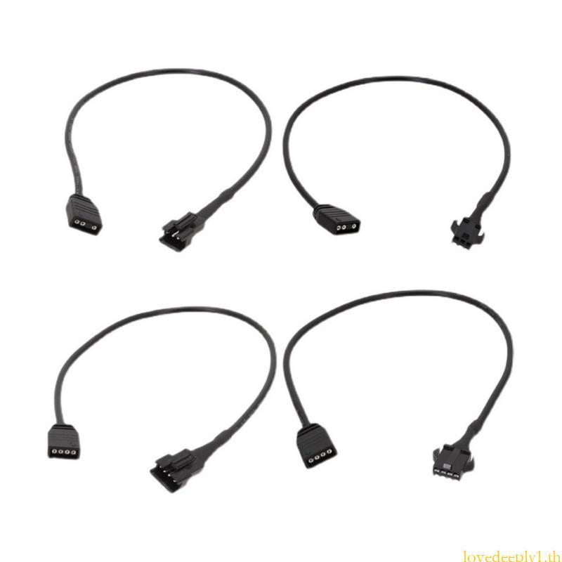 Love ARGB สาย 5v12v 4Pin ถึง SM4Pin หญิง ARGB สายสําหรับ DEEPCOOL Lian Li PC กรณี SM4Pin หญิง Ad