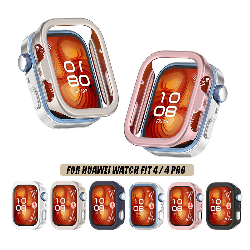 สําหรับHUAWEI Watch Fit 4 Fit4 Pro PCกันชนครึ่งป้องกันกรณีScratchทนกรอบป้องกันขอบฝาครอบ