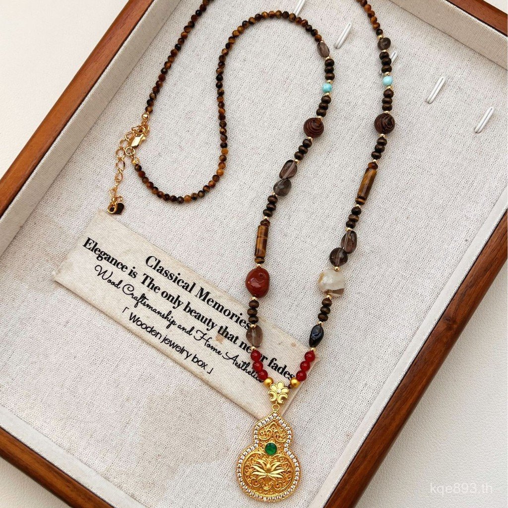 All-Match Retro สไตล์หรูหรา High-End Gourd เครื่องประดับแฟชั่นสร้อยคอจี้ 0RSF