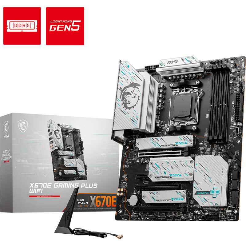 MSI X670E GAMING PLUS WIFI DDR5 เมนบอร์ดรองรับ CPU7950X3D/7900X
