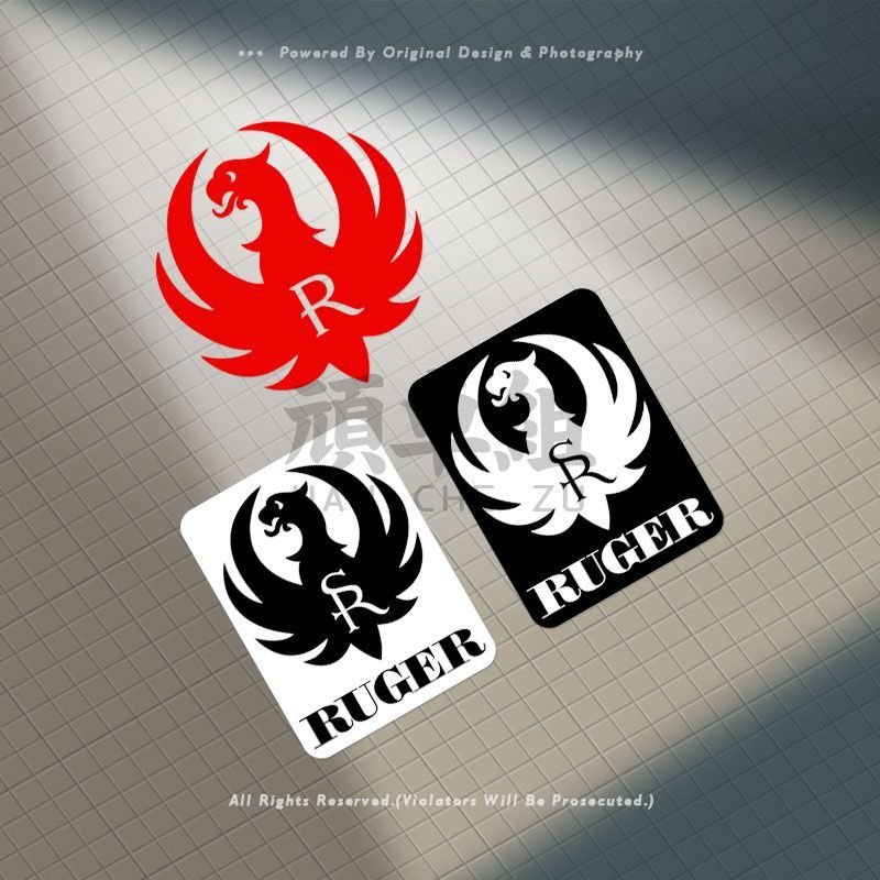 R RUGER US RUGER ทหารทหารมาตรฐานทหารพัดลม Body สติกเกอร์สติกเกอร์รถ Water Bomb กล่องความปลอดภัยสะท้อ