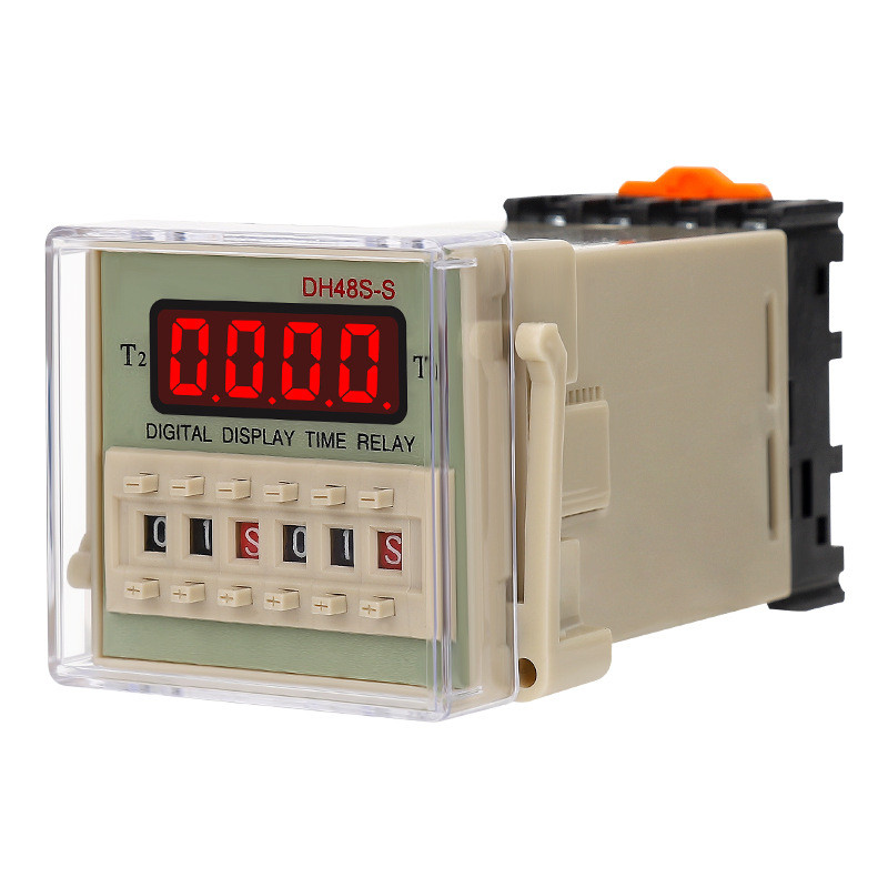 Dh48s-s Dual Cycle Digital Display Time Relay AC220V Cycle Controller Timer 2 ช่องปกติเปิด Delay