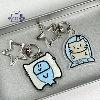 พวงกุญแจ โซ่พวงกุญแจ น่ารักKey Chain keyringสาย ลูกแมว ลูกสุนัข อะคริลิค จี้โทรศัพท์ การ์ตูน คู่ โซ่โทรศัพท์