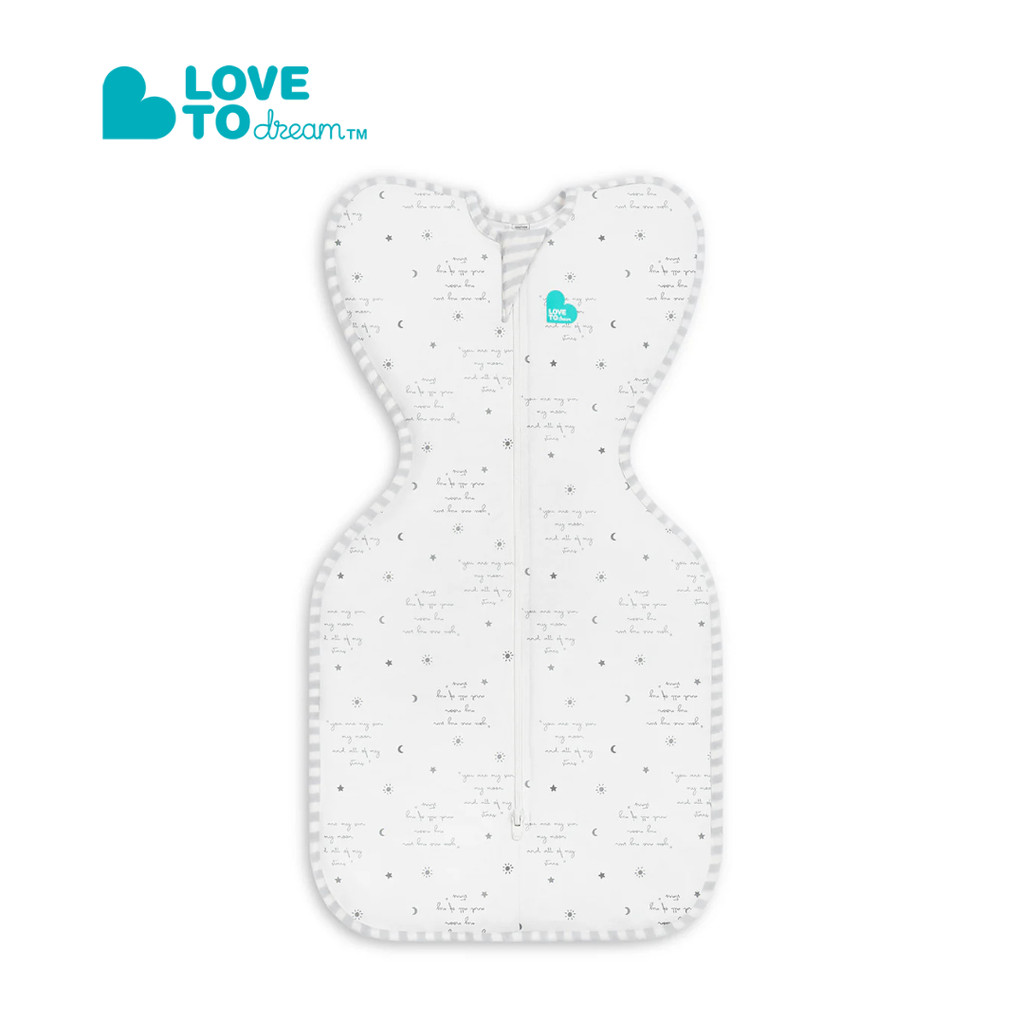 Love To Dream Stage1 Swaddle Up Stretch Cotton 0.2 TOG - You Are My White