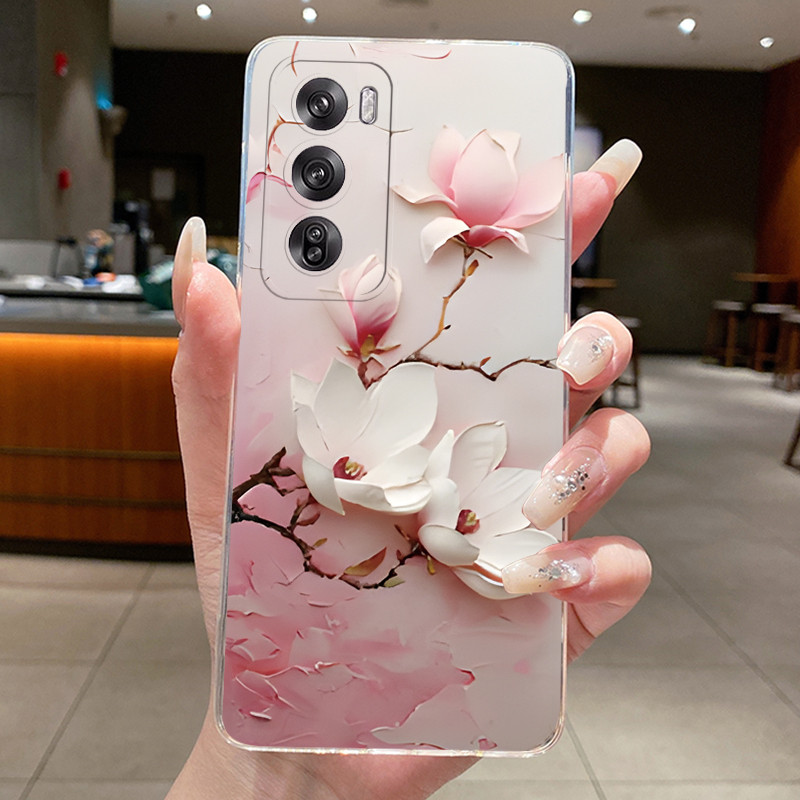 สําหรับOppo Reno 12 5G CPH2625 ฝาหลังOppo Reno 12 Pro 5G CPH2629 Case Clearหรูหราแฟชั่นผีเสื้อดอกไม้Soft TPU Jellyปลอก ราคา ถูกที่สุด ดีลบีเคเค แกลเลอรีภาพที่ 9