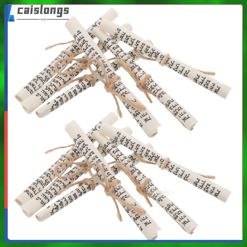 20 ชิ้น Koher Hebrew Mezuzah Scroll: Mini Jewish Blessing Paper - พิมพ์ Mitzvah Ksher Scrolls สําหรั