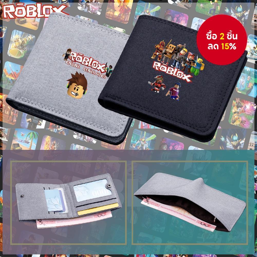 Roblox กระเป๋าสตางค์ ผ้าแคนวาส มีซิป พิมพ์ลายการ์ตูนอนิเมะ Roblox เหมาะกับของขวัญ สําหรับเด็กนักเรียน วัยรุ่น