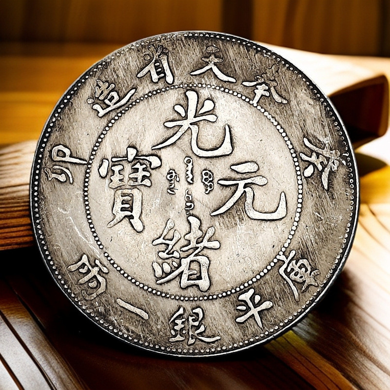 Hi งานฝีมือโบราณ Yuan Datou Iron Core Silver Yuan Guangxu Ingot Fengtian Guimao 25/3.11 2 (7) DFLM~ 