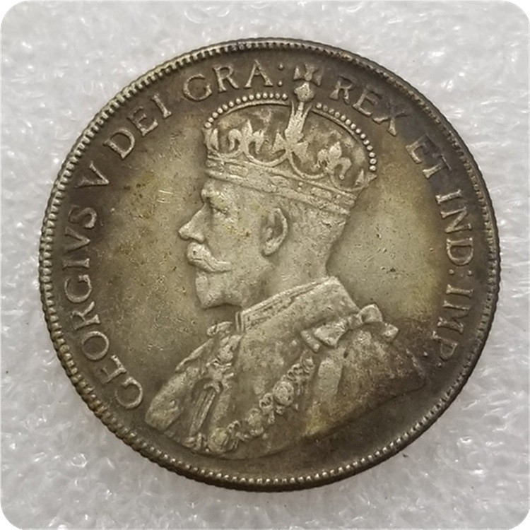Hi หัตถกรรมโบราณ Canada 1932 50 Cents Silver Dollar เหรียญที่ระลึก 25/3.11 2 (7) DFLM~ salxz