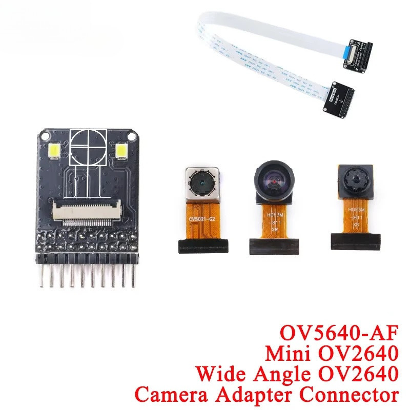 Mini OV2640 OV5640 OV5640-AF โมดูลกล้อง CMOS เซ็นเซอร์ภาพ ESP32-CAM มุมกว้างกล้องอะแดปเตอร์เชื่อมต่อ