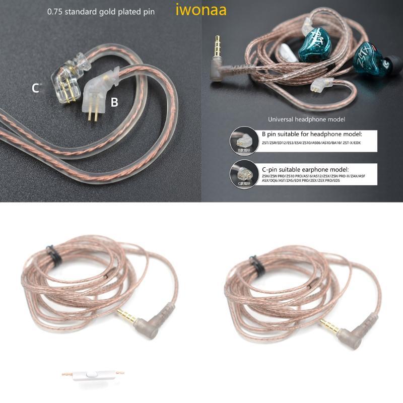 Iwo สายชุบเงินสําหรับ ZST ZSR ED12 ES3 ZS10 ZSNPRO ZS10PRO หูฟัง