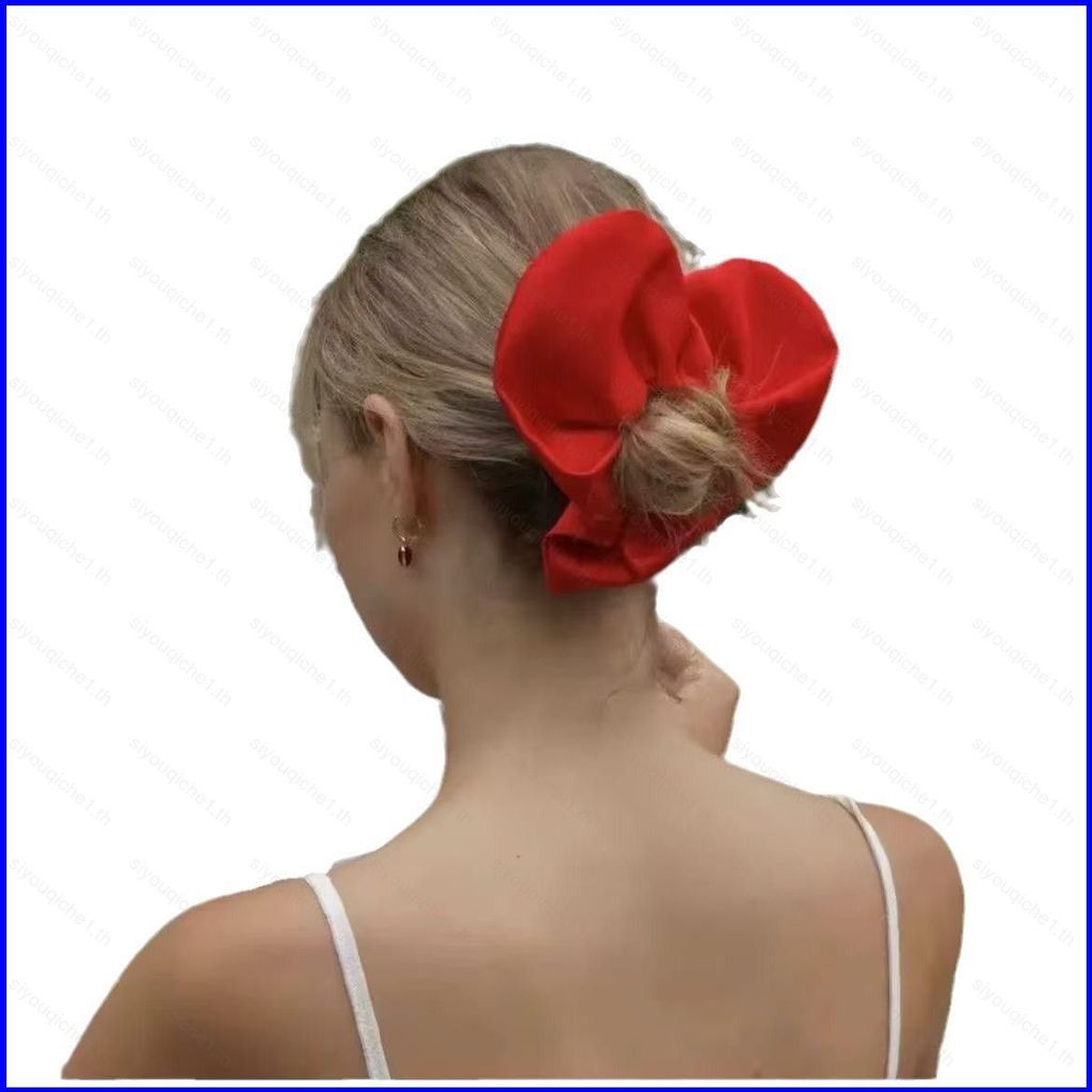SY1 รูปแบบใหม่ French Heart Hair Tie แหวนผมลําไส้ใหญ่ Casual Hairband Handmade YS1