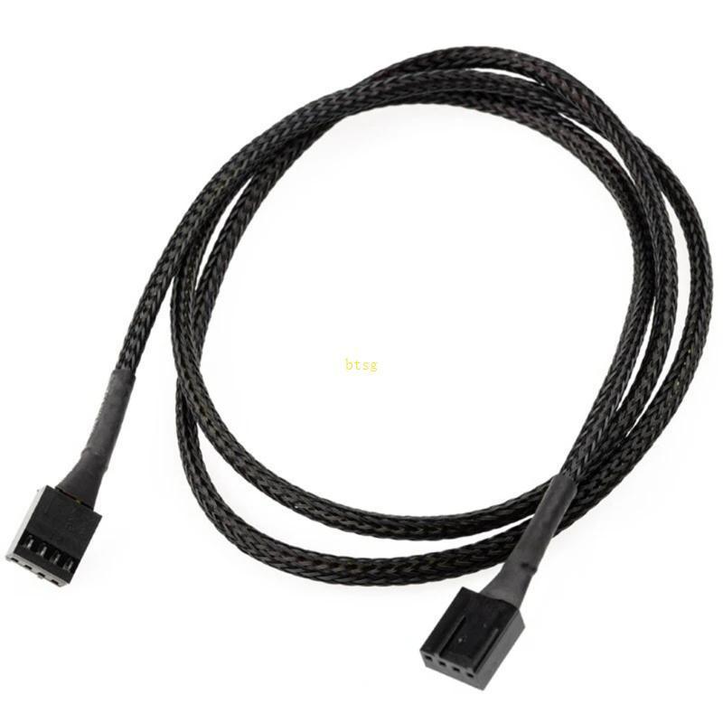 Btsg 24AWG 4Pin พัดลมขยายสายไฟอะแดปเตอร์ 4Pin ชายสําหรับแชสซีคอมพิวเตอร์พัดลมติดตั้งเครื่องประดับ