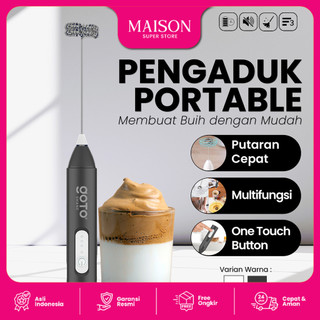 Goto Shane Milk Frother Hand Mixer Pengaduk Kopi Electric Portable