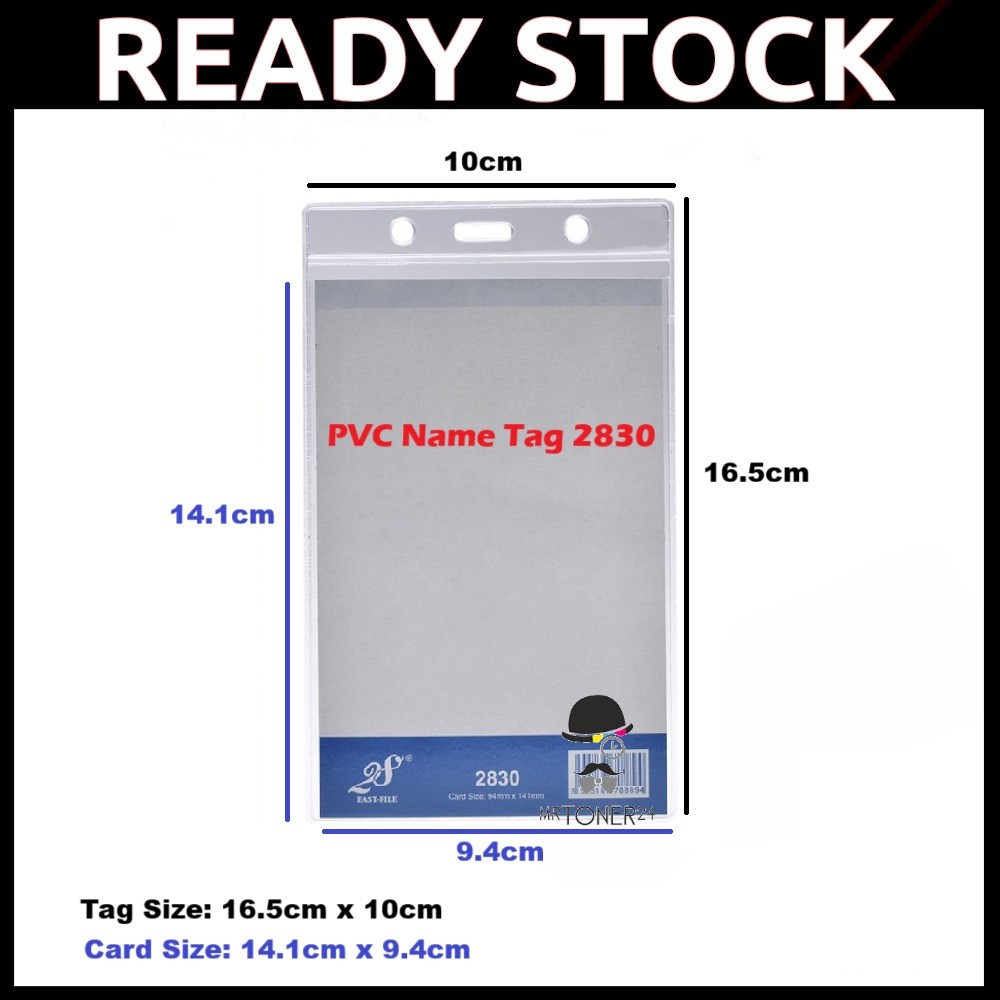 28 East-File 2830 PVC Name Badge Holder ป้ายชื่อ ID East File Name Tag Holder