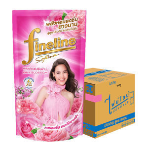 (ยกลัง 24ถุง)  ไฟน์ไลน์ ปรับผ้านุ่ม สูตรมาตรฐาน สีชมพู 470 มล.  3ถุง x 8แพ็ค เลือกกลิ่นได้