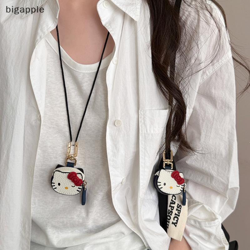 Bigapple Kawaii Hello Kitty จี้สร้อยคอและหนัง Charm พวงกุญแจ RDG