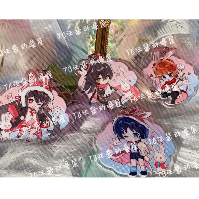 F กระต่ายด้านหน้า Sijin รุ่น q Genshin พัดลมอุปกรณ์ต่อพ่วงจี้ Badge Walnut Zhongli Dadalia Wanderer 