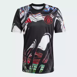 adidas ฟุตบอล เสื้อวอร์มก่อนแข่ง Manchester United 25/26 ผู้ชาย สีดำ KA6419