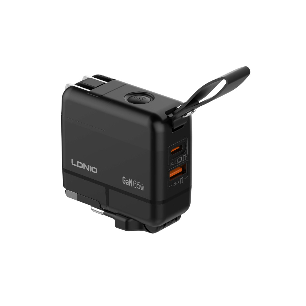 LDNIO Q2618 GaN 65W เครื่องชาร์จเดินทางแบบชาร์จเร็วอเนกประสงค์พร้อมอะแดปเตอร์พิน ราคา ถูกที่สุด ดีลบีเคเค แกลเลอรีภาพที่ 2