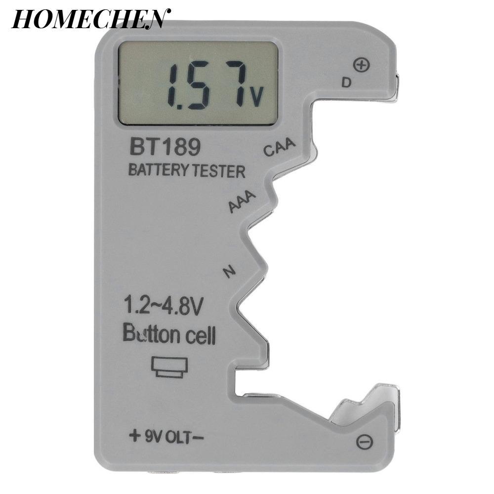 HOMECHEN Digital Battery Checker, Digital Display ABS Housing Digital Battery Tester, ขนาดเล็ก Unive