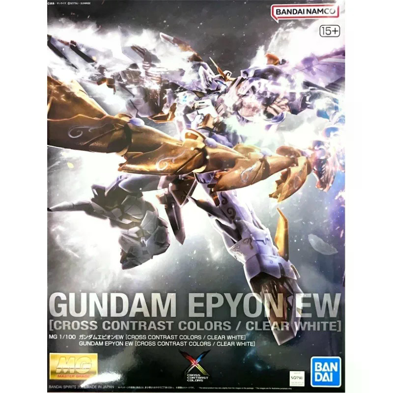 Bandai ในสต็อก Original MG GUNDAM อะนิเมะรูป GUNDAM EPYON EW[CROSS CONTRAST สี/CLEAR WHITE]Action Fi
