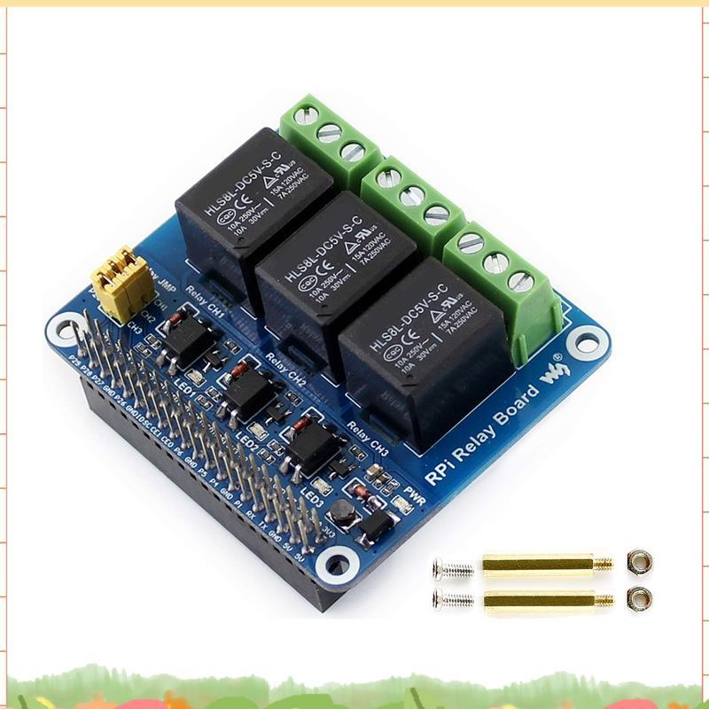5V 3-Channel รีเลย์โมดูลบอร์ดขยาย Breakout Shield HAT Kit สําหรับ RPI Zero 2 W WH 2W 3