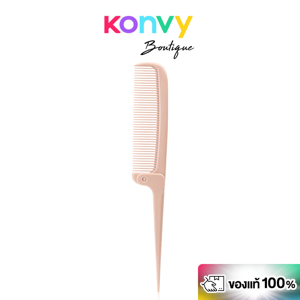 KVY Foldable Tail Comb เควีวาย หวีพกพาปลายแหลมพับได้ (Pink/Green)