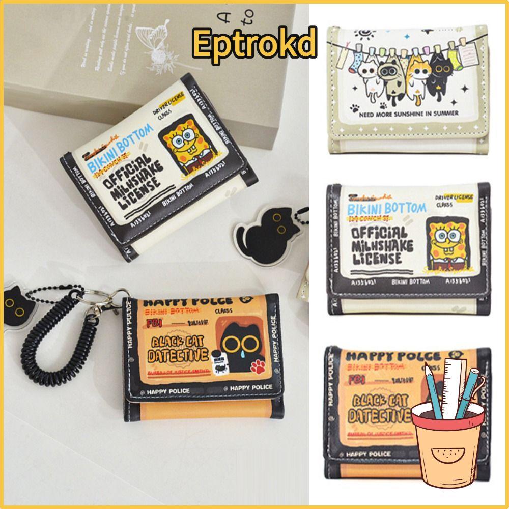 กระเป๋าสตางค์ Etoro สไตล์การ์ตูน พับได้ง่าย พร้อม 5 ช่องบัตร และ 1 ช่องธนบัตร