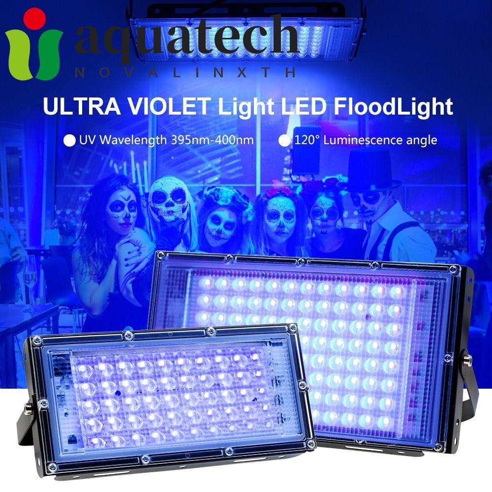 AQUATECH UV Lamp, 50W/100W 120 Glow UV Floodlight, แบบพกพาผล 395nm UV Stage Lamp ฮาโลวีน