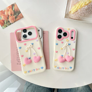 3D จี้รูปหัวใจซิลิโคนเคสโทรศัพท์สําหรับ iPhone 13 14 15 16 17 Pro Max ปลอกซิลิโคนอ่อนนุ่มฝาครอบป้องกันสําหรับ iPhone16Promax กรณี