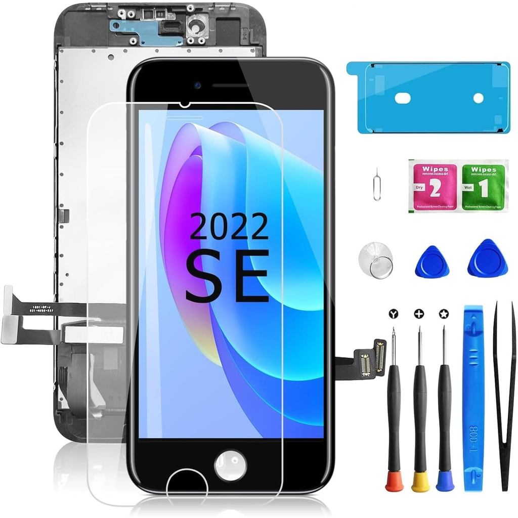 สําหรับiPhone SE 2022/SE 3รุ่นเปลี่ยนหน้าจอ,จอแสดงผลประกอบ4.7นิ้ว3Dหน้าจอสัมผัสDigitizerสําหรับA2783