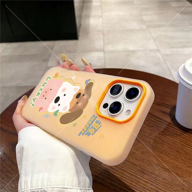 2 ใน 1 เคส VIVO Y17 Y15 Y12 Y11 Y12i Y17S Y16 4G Y04 Y19E Y02 Y02T Y02A S1 การ์ตูนสุนัขหมีน้อยหมูน้อยเคสโทรศัพท์ - รูปที่ 5