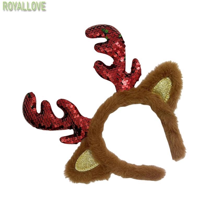 Royal Animal Deer Ears Hairband Reindeer Antlers ที่คาดผมกวาง Antler Headbands ของขวัญ