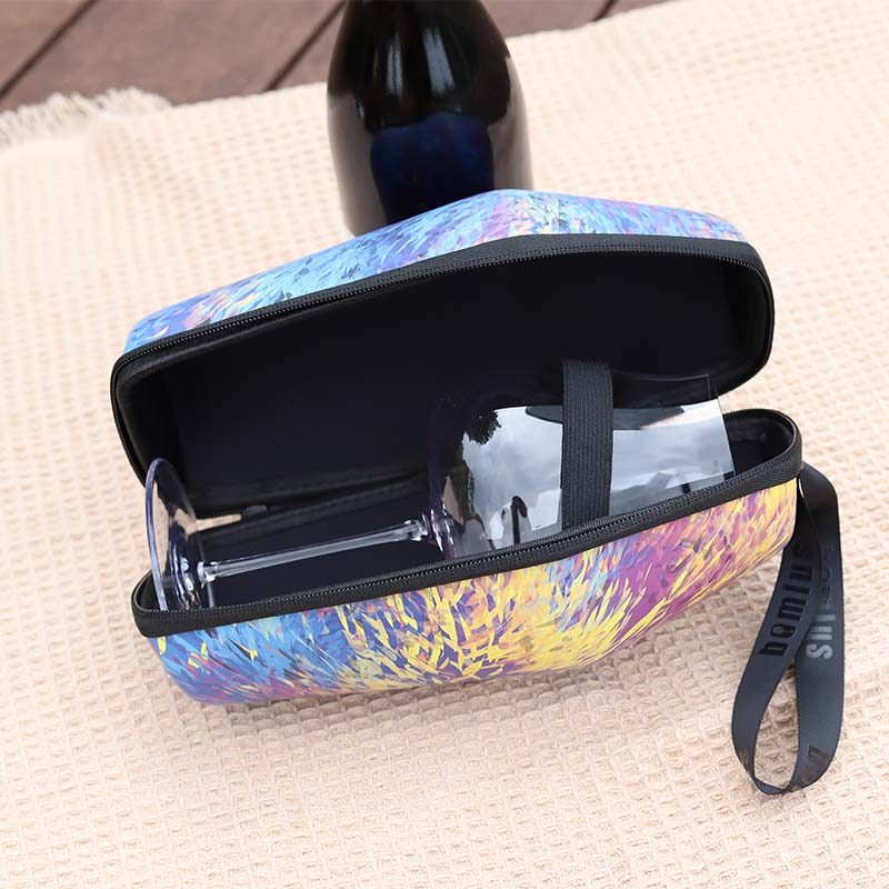 แก้วไวน์สามารถเดินทางสบายๆมากแฟชั่นที่สวยงามกระเป๋าถือ ก oblet เคสป้องกันกรณีแก้วไวน์