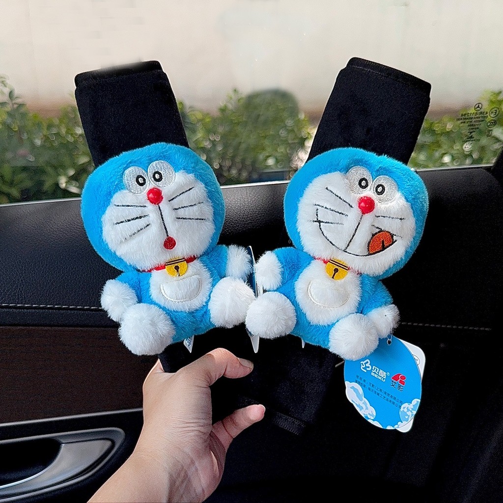 [Safety Belt Shoulder Pad] Cartoon Doraemon Blue Fat Man Car Safety Belt Shoulder Pad Cover Safety B