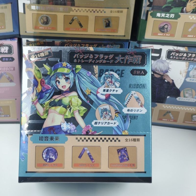 Ribbon Badge Blind Box with Mini Card – อะนิเมะและเกมสะสม Hatsune Miku pjsk Link Click, JJK, K-ON! บ