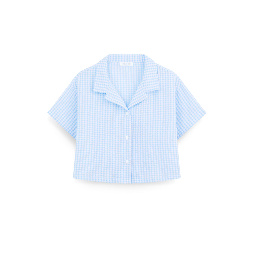 AIIZ (เอ ทู แซด) - AIIZ เสื้อเชิ้ตเด็กผู้หญิงแขนสั้นลายตาราง