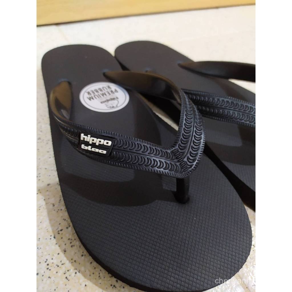 รองเท้าแตะ Hippo Bloo สีดำ แถมถุงผ้าฟรี