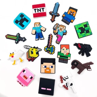 18 ชิ้น/เซ็ตรองเท้า Charm MEIDJ ตัวติดรองเท้า Pvc ตัวการ์ตูน สำหรับตกแต่ง MEIDJ Diy รองเท้าหัวโต ติดง่าย น่ารัก