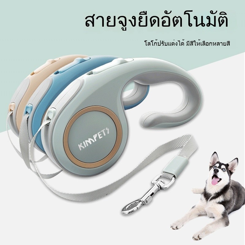 สายจูงแบบยืดหดได้อัตโนมัติสําหรับสัตว์เลี้ยงสุนัขและพุดเดิ้ลสายจูงเดินสุนัขกลางแจ้ง 3 ม