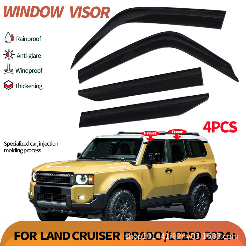 ใช้ได้กับ Toyota Prado Rain Guard Land Cruiser Prado J250 2024 ที่บังแดดหน้าต่าง