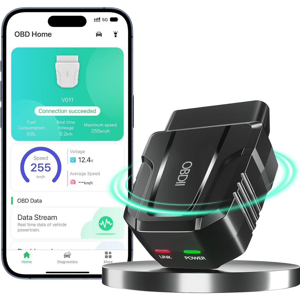 OBD2 Scanner Reader Bluetooth Wireless Auto Diagnostic Scan Tool for iOS & Android for Performance T