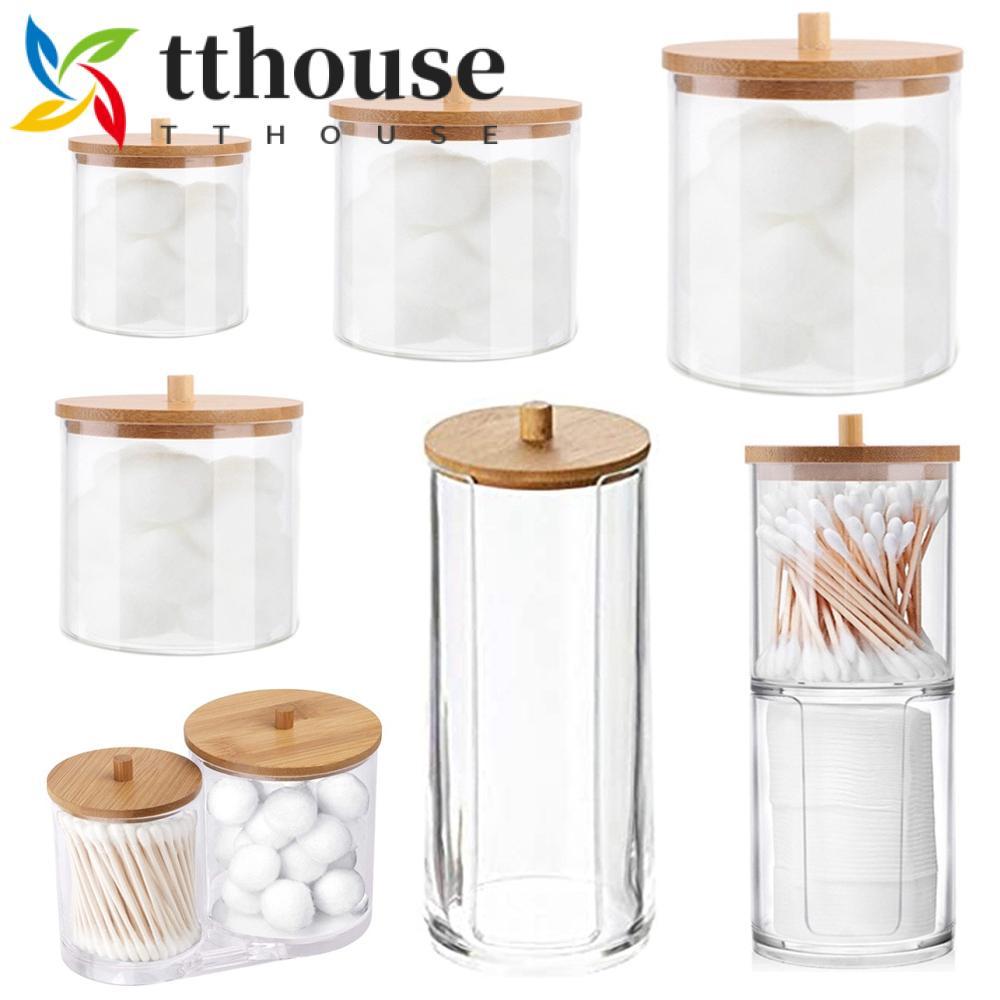TTHOUSE Qtips ผู้ถือเครื่องสําอางมัลติฟังก์ชั่แต่งหน้าสําหรับอุปกรณ์ห้องน้ํา Candy เครื่องประดับผ้าฝ