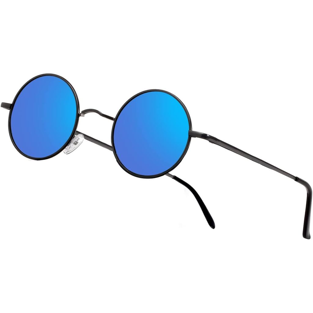 NIEEPA Vintage Small Round Polarized Hippie Sunglasses for Men Women Circle Sun Glasses NP1002