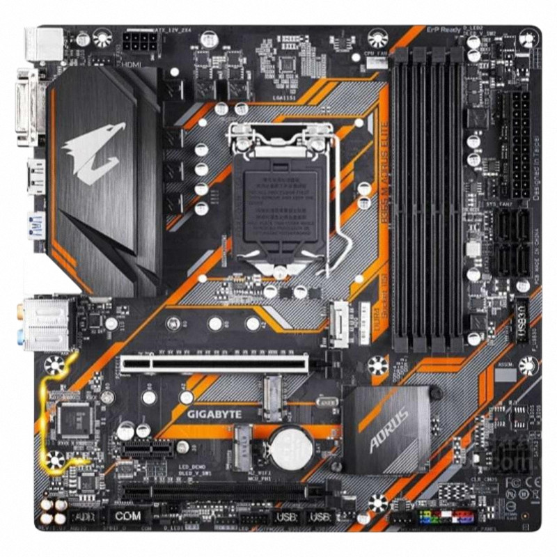 ใหม่ร้อน 1151-เข็ม Gigabyte B365M AORUS ELITE เมนบอร์ด B365 DVI HDMI DP 2xM.2